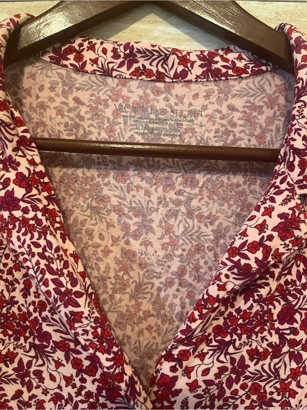 Victoria's Secret Women's Pink Floral Lounge Pants & Top Set XL - Picture 2 of 8